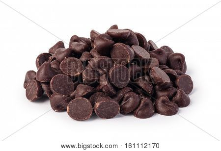 chocolate Callets isolated on white background