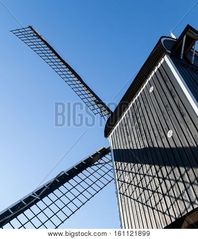 Leiden the Netherlands - December 4 2016: Windmill de Put in Leiden