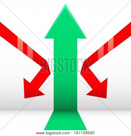 Growth&Down arrow vector, business idea, symbol design.