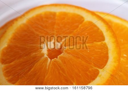 Macro of an orange for backgrounds. Fruit texture