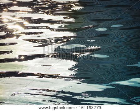 Abstract colorful blur de focused background blue, Background of rippled water in lagoon, Photo technique image