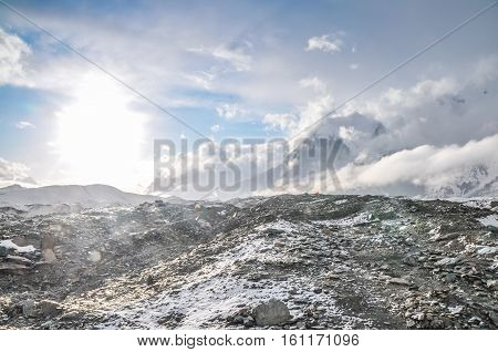 Rocky Terrain And Fog