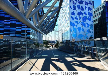 Akrobaten pedestrian bridge in Oslo - Norway