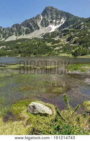 Amazing landscape of Fish lakes and Sivrya peak, Pirin Mountain, Bulgaria