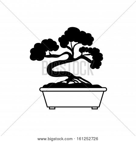 Bonsai japanese tree icon vector illustration graphic design