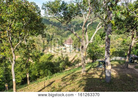 Chapel Shan Style in Wat Fah Wiang In, Wianghaeng Chiangmai Thai