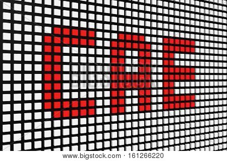 cae in the form of scoreboard 3D illustration