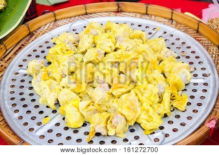 dim sum in Thailand market food background
