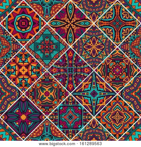 set of seamless pattern. Vintage decorative elements. Oriental pattern, vector illustration. African, Aztec, Mayan, Indian, Turkish, Pakistan, Chinese, Moroccan, Ottoman motifs