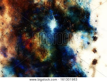 Watercolor abstract background and color spots structure