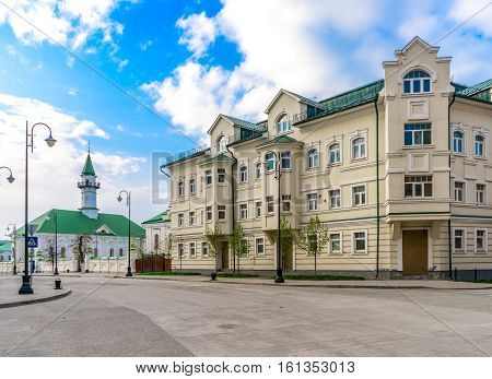 Old houses in the Old Tatar sloboda in Kazan Russia
