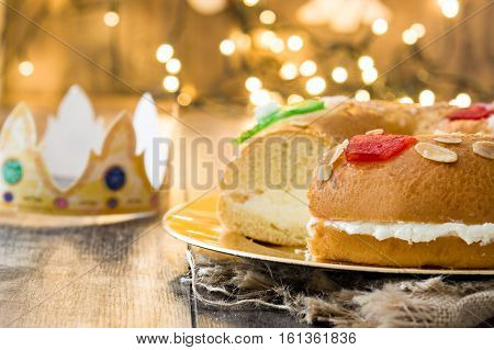 Spanish typical epiphany cake 