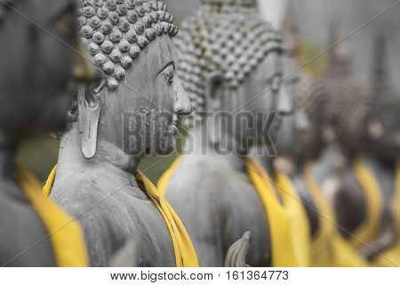 Buddha Statues In Seema Malaka Temple, Colombo, Sri Lanka