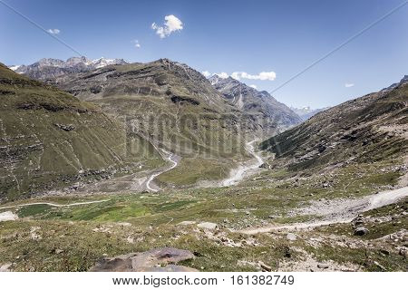 The High Himalaya mountains Himachal Pradesh Indian