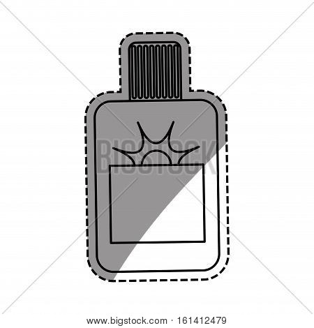 Sun bronzer bottle icon vector illustration graphic design