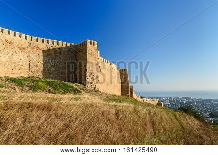 Wall Of Naryn-kala Fortress And View Of Derbent City.