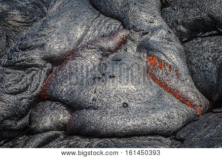 Lava Flow In Lava Field