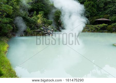 Hot springs in Beppu of Japan