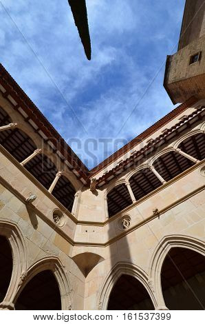 The Benedictine Monastery of Montserrat (Monasterio de Montserrat) is a recognized landmark Spain. Today the monastery is the spiritual centre of Catalonia and a place of pilgrimage. Located Montserrat Monastery high in the mountains at the level of 725 m