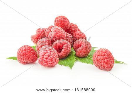 Sweet raspberry isolated on a white background cutout