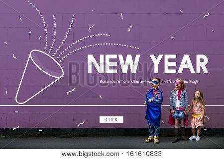 New Year Happy Celebration Concept
