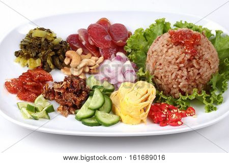 Fried Jasmine Rice With Shrimp Paste, Kao Klok Kapi -thai.
