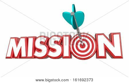 Mission Target Goal Met Success 3d Illustration