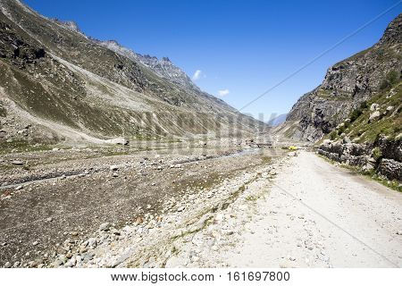 the High Himalaya mountains Himachal Pradesh Indian