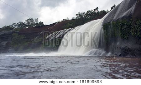 Beautiful waterfall in Thailand and nature background