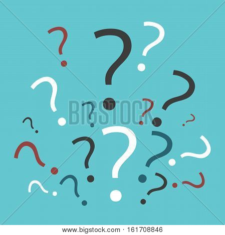 Many Multicolor Question Marks