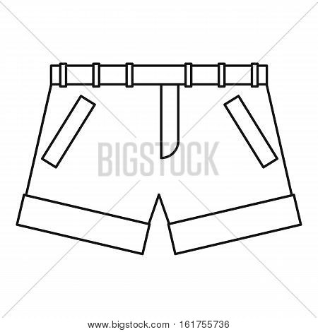 Shorts icon. Outline illustration of shorts vector icon for web