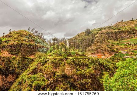 Las Lajas Sanctuary Is A Basilica Church Built Inside The Canyon Of The Guaiatara River Ipiales Colombia South America