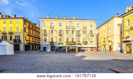 Hdr Emile Chanoux Square In Aosta