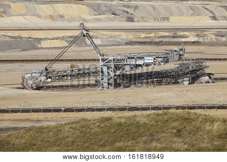Brown Coal - Bucket Excavator At Opencast Mining Inden