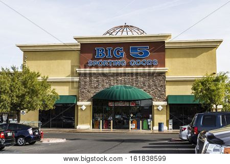 Las Vegas - Circa December 2016: Big 5 Sporting Goods Strip Mall Location. Big 5 Sporting Goods is a sporting goods retailer I