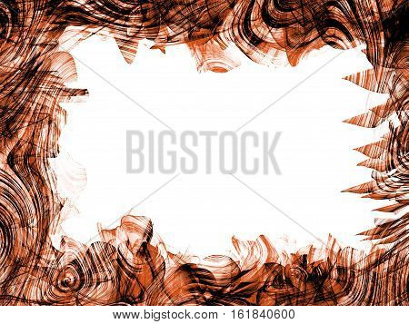 Floral Style Smoke Brown Line Ornament Background, Flower Abstract Frame