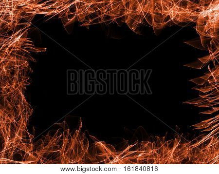 Floral Style Smoke Brown Line Ornament Background, Flower Abstract Frame