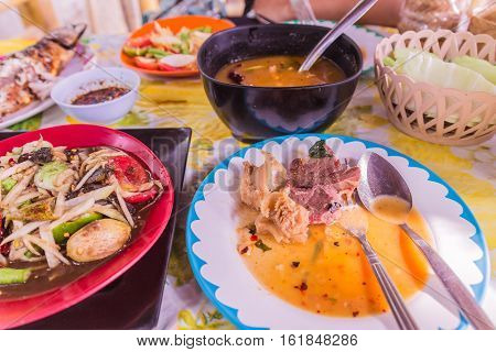 Northeast Thail style food called 