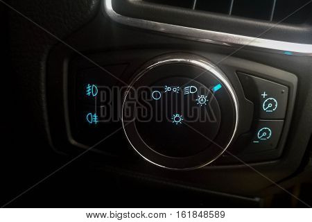 Car Inerior Lighting Control Button Switcher. Modern Car Lighting Controller. Fog Lights Control.