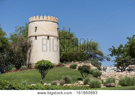 Sultan Qabus said fort fortress tower in Oman salalah 