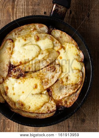 close up of traditional english pub grub comfort food pan haggerty