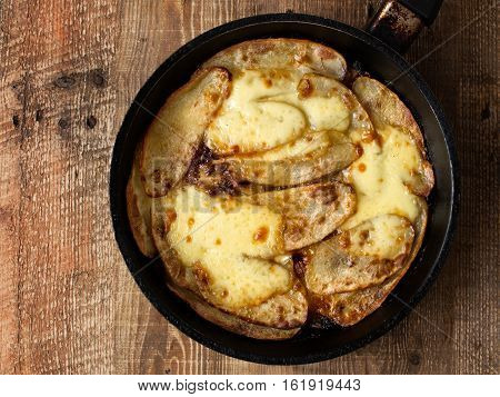 close up of traditional english pub grub comfort food pan haggerty