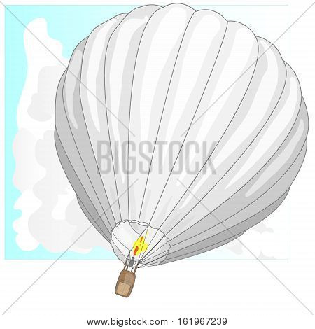 Hot Air Balloon / montgolfier and Clouds