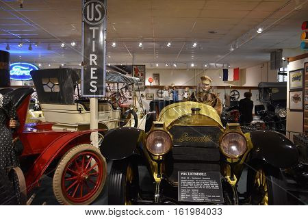 LURAY, VA - OCT 1: The Car and Carriage Caravan Museum in Luray, Virginia, on Oct 1, 2016. It is a unique collection of authentically restored cars, carriages, coaches and costumes from 1725 to 1941.