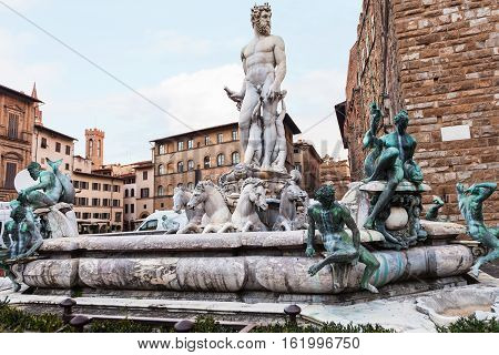 Fountain Of Neptune In Morning