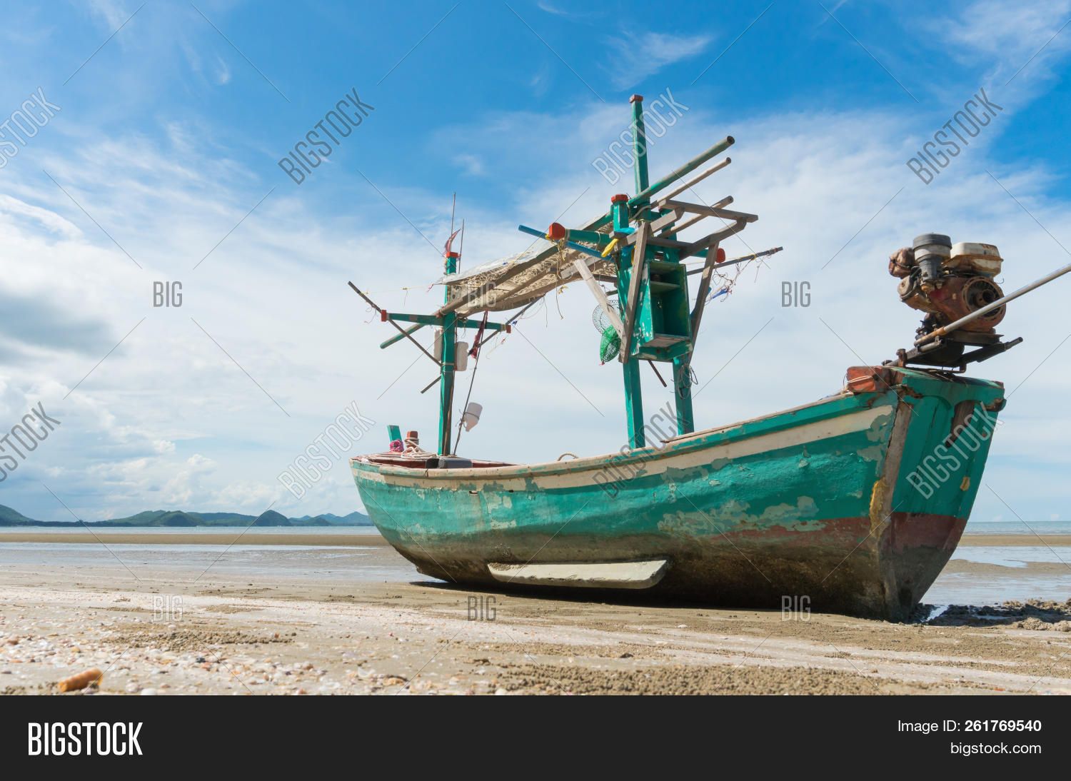 Green Fishing Boat Image & Photo (Free Trial) Bigstock