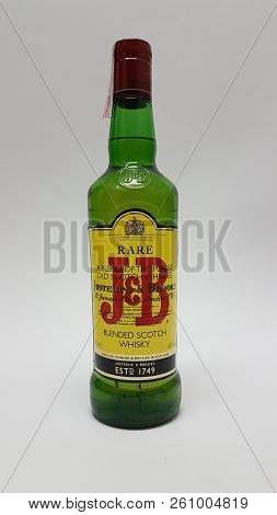 Pula, Croatia - Oct. 1 2018 Bottle Of J&b Rare Blended Whisky. It Is Said To Be A Blend Of The Pures