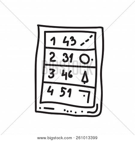 Vector Illustration Of Orienteering Icon. Isolated Element:  Contol Point Map Legend. Orientation, N