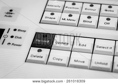 Pro Lighting Designers Programming Contol Buttons, White Desk