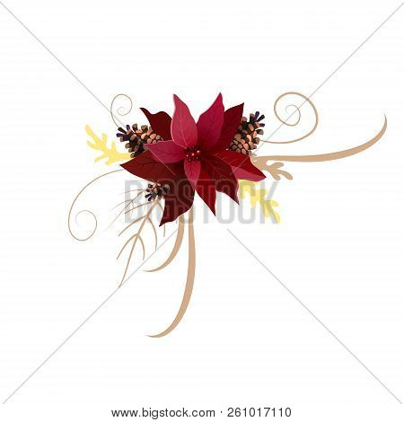 Christmas Decoration Isolated On White Background Vector